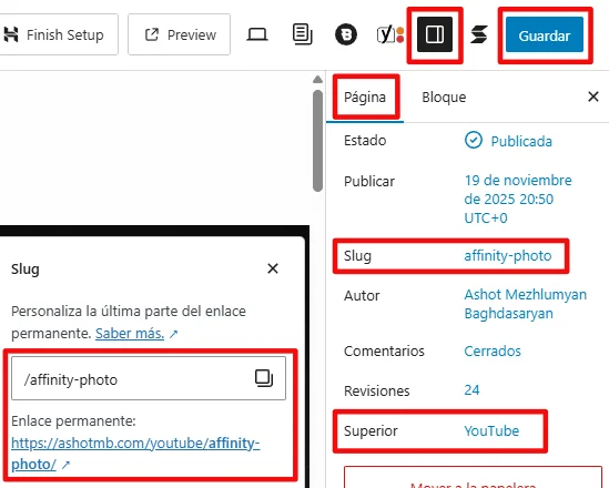 Cómo asignar una página padre en WordPress (jerarquía real con ejemplos de URLs)