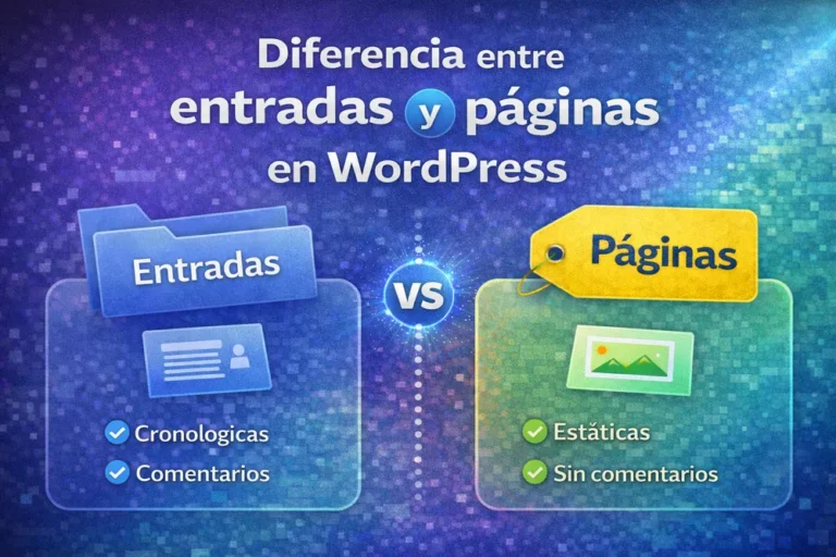 Diferencia entre entradas y páginas en WordPress