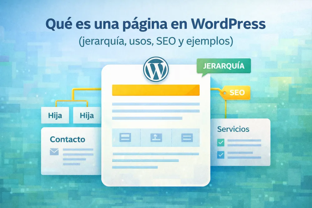 Qué es una página en WordPress (jerarquía, usos, SEO y ejemplos)