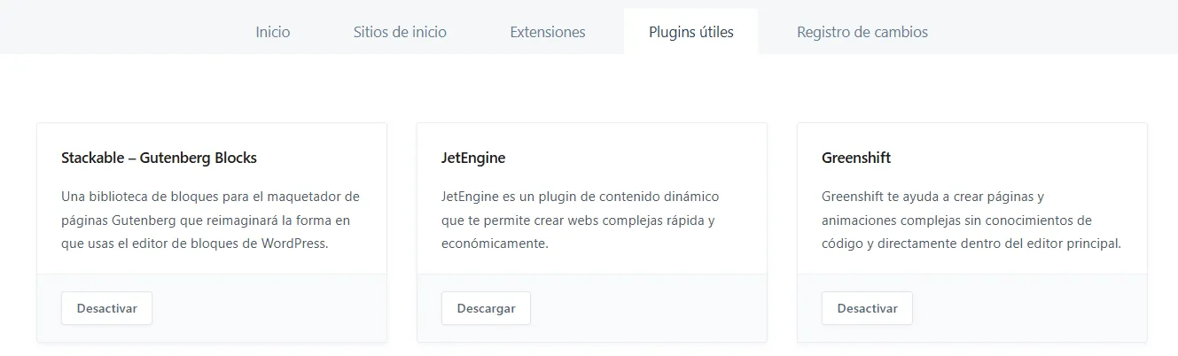 Plugins útiles recomendados por Blocksy
